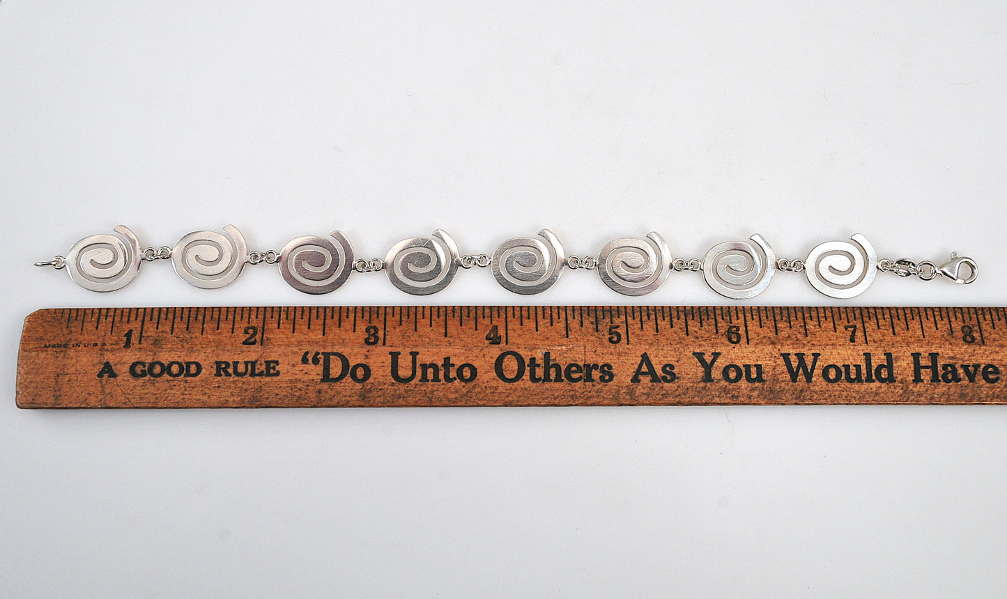 NOT AVAILABLE - Reserved for T - Sterling Silver Spiral Link Bracelet