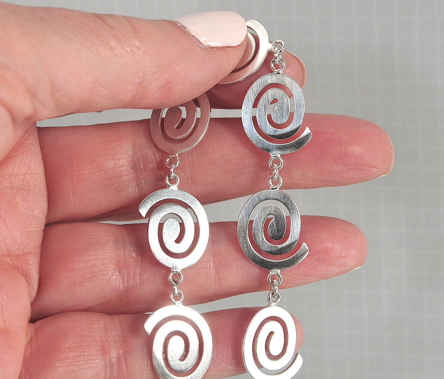 NOT AVAILABLE - Reserved for T - Sterling Silver Spiral Link Bracelet