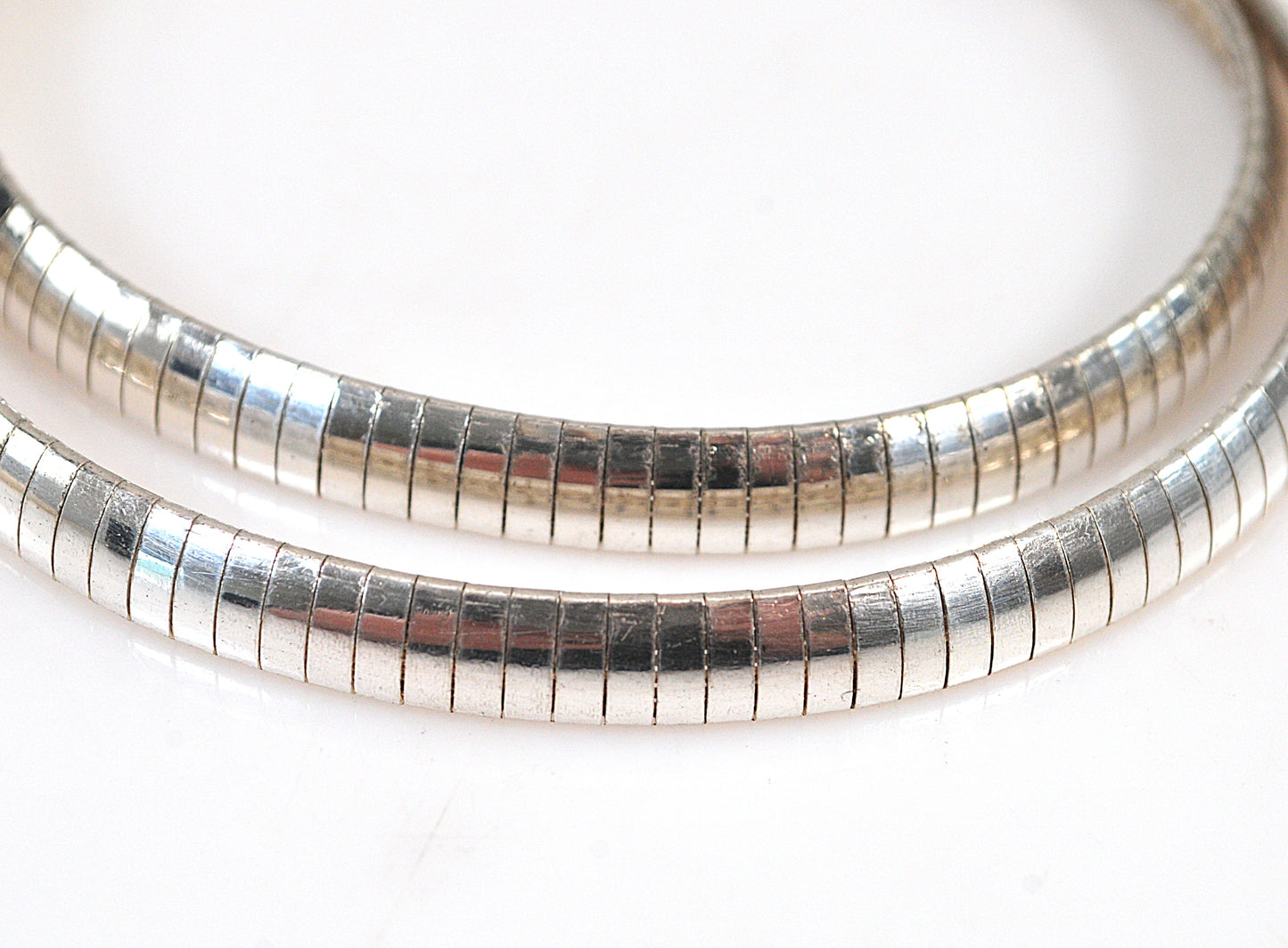 925 Italy Sterling Silver 6mm Omega Necklace