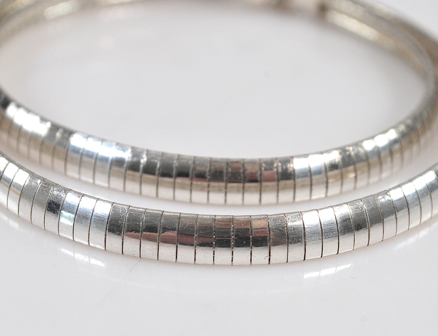 925 Italy Sterling Silver 6mm Omega Necklace