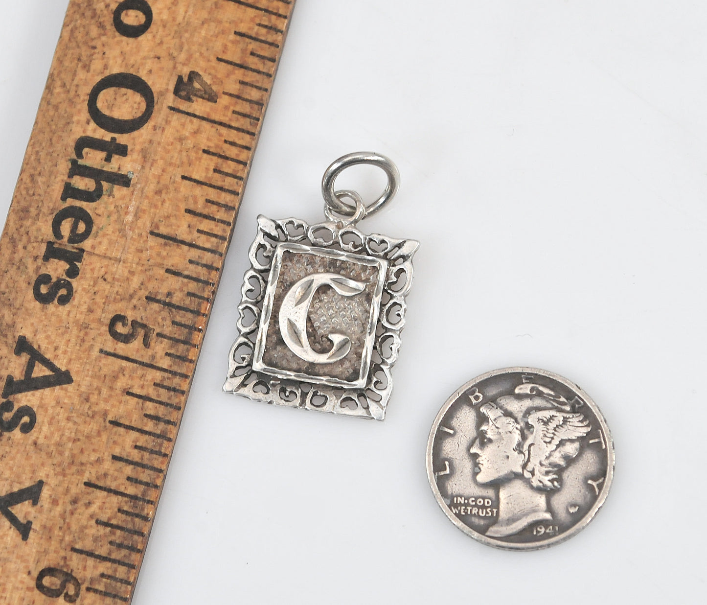 Sterling Silver Initial C Pendant