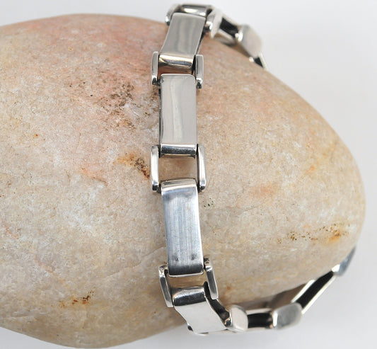 Heavy Sterling Silver Chain Bracelet