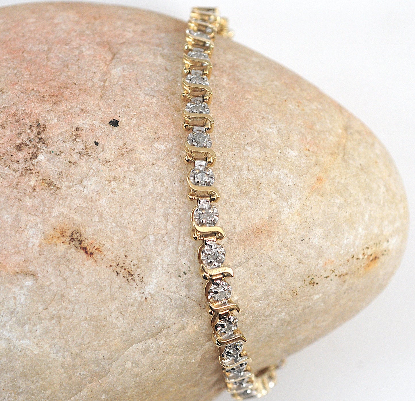 10K Gold Diamond Tennis Bracelet