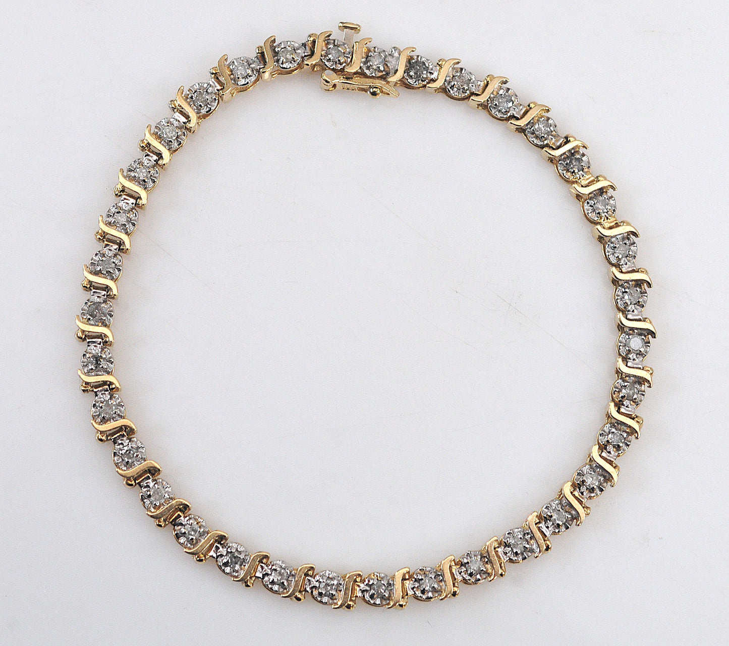 10K Gold Diamond Tennis Bracelet