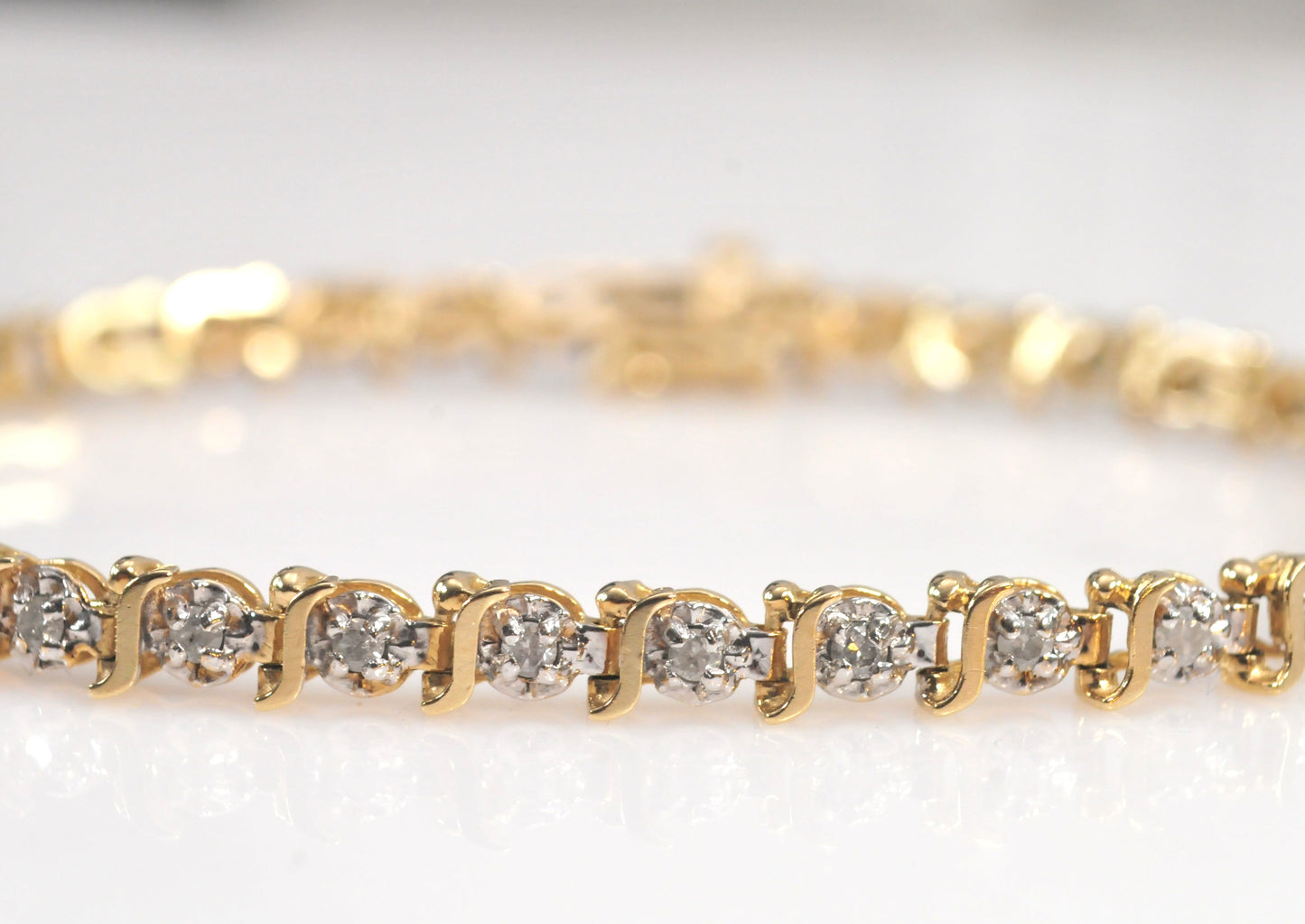 10K Gold Diamond Tennis Bracelet