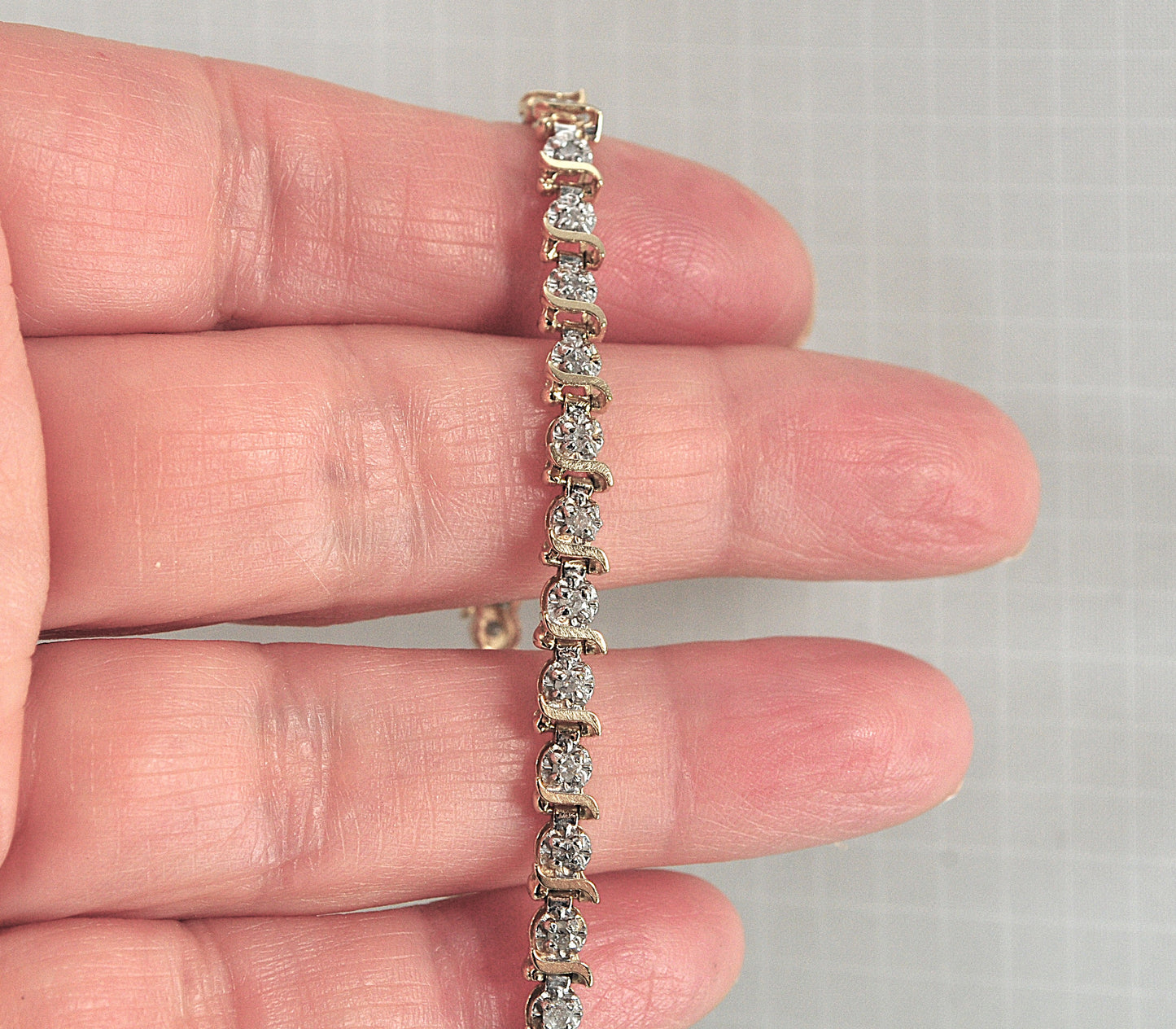 10K Gold Diamond Tennis Bracelet