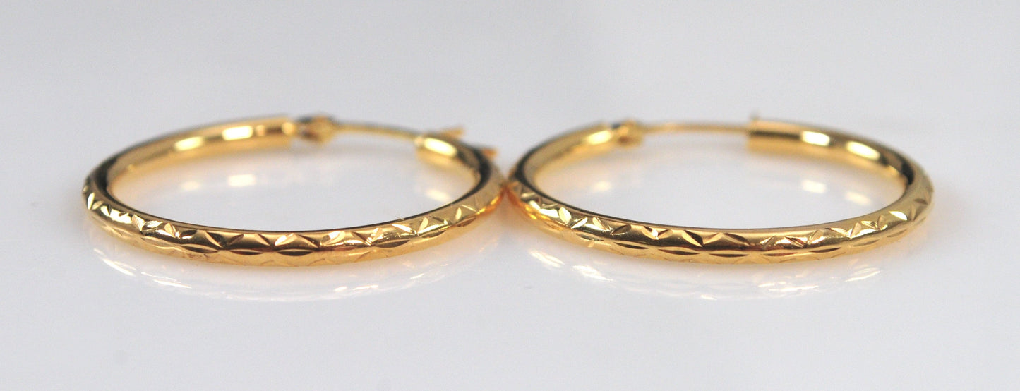 14K Gold Hoop Earrings