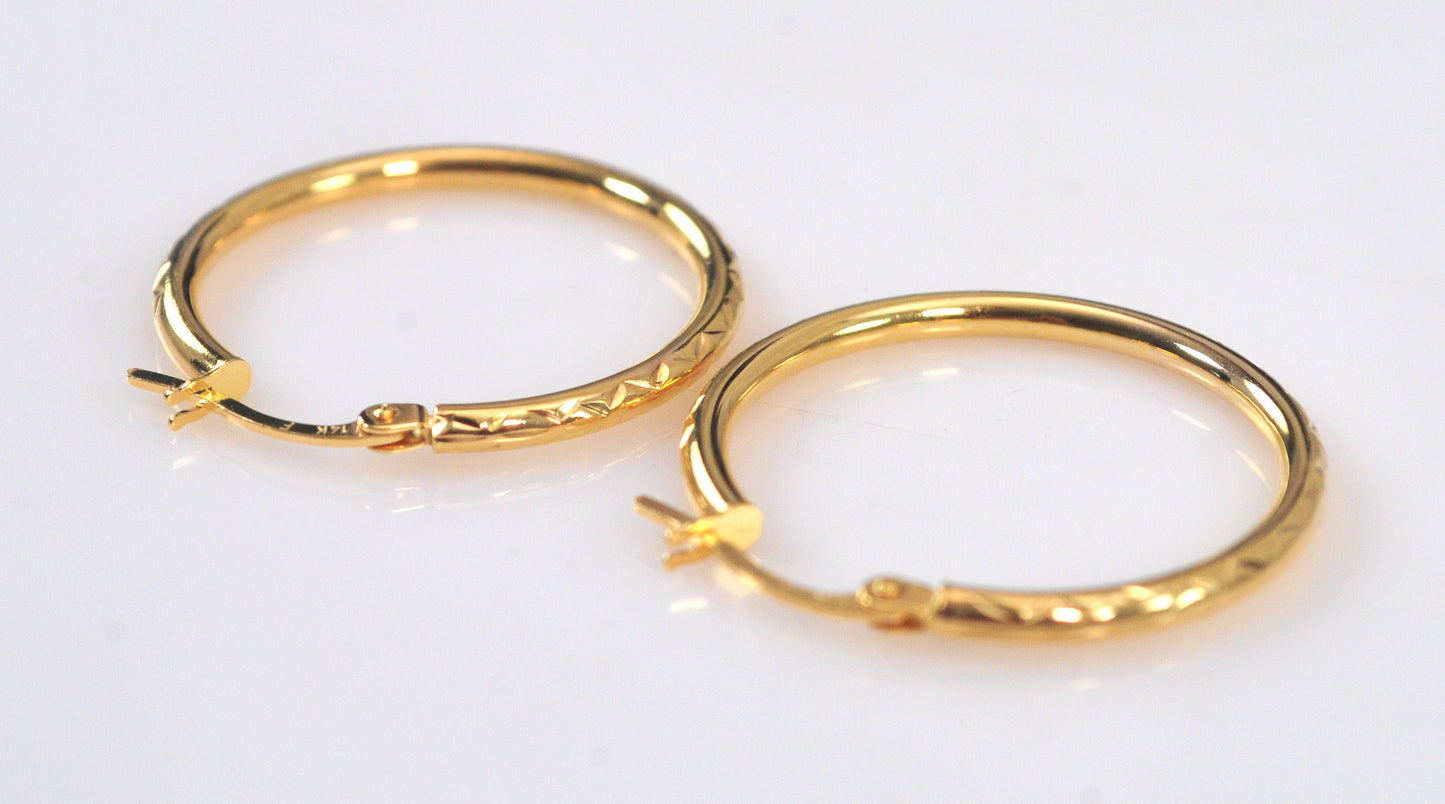 14K Gold Hoop Earrings