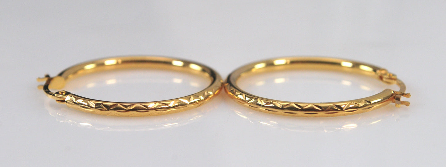 14K Gold Hoop Earrings