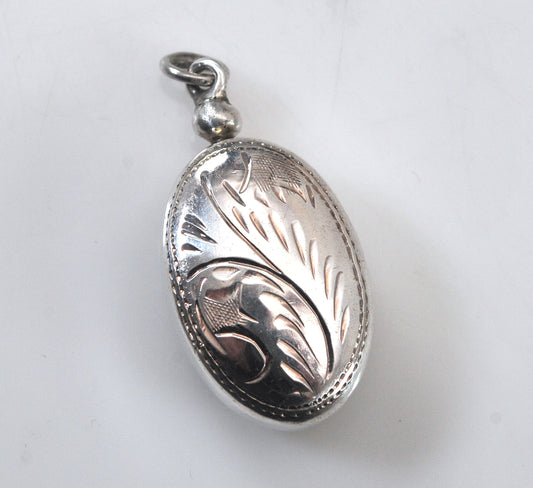 Vintage Sterling Silver Bright Cut Pendant