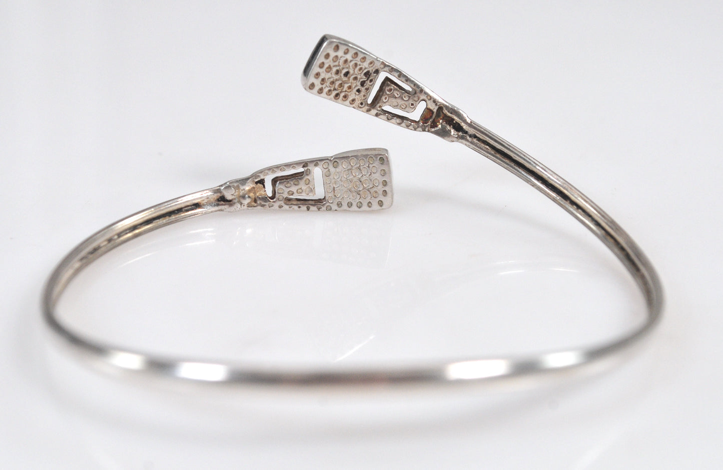 Vintage Sterling Silver Turquoise Bypass Bracelet