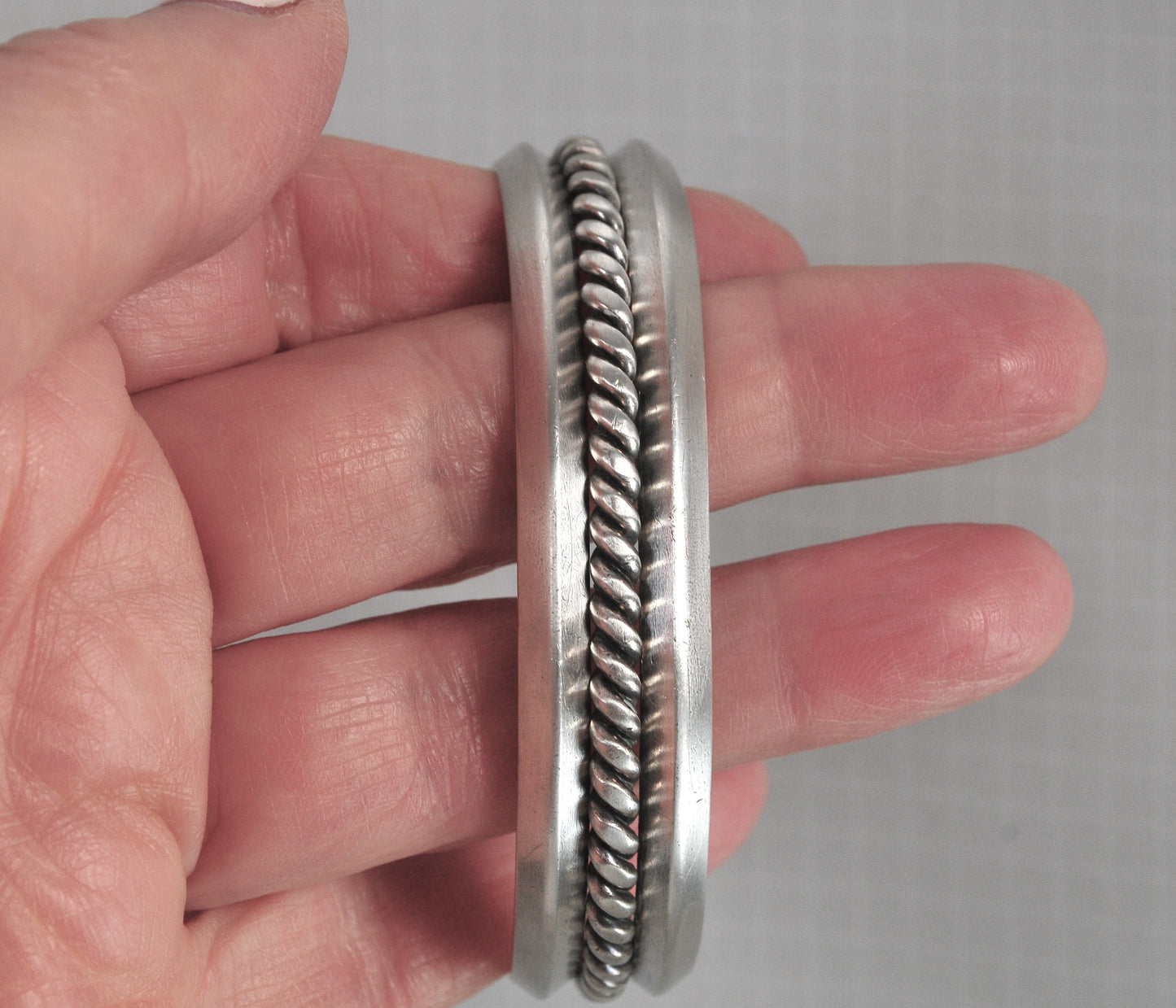 Vintage Native American Sterling Silver Cuff Bracelet
