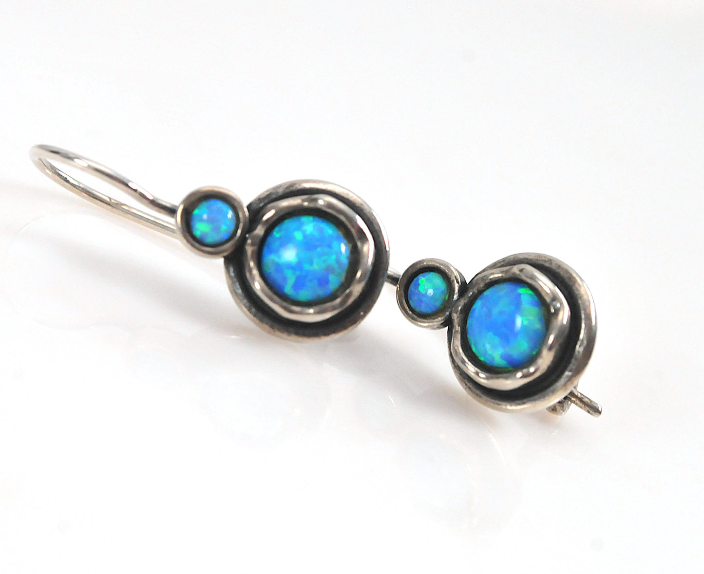 Shablool Didae 925 Israel Opal Earrings