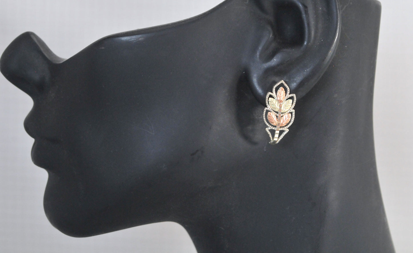 Coleman Black Hills Sterling Silver 12K Gold Leaf Earrings