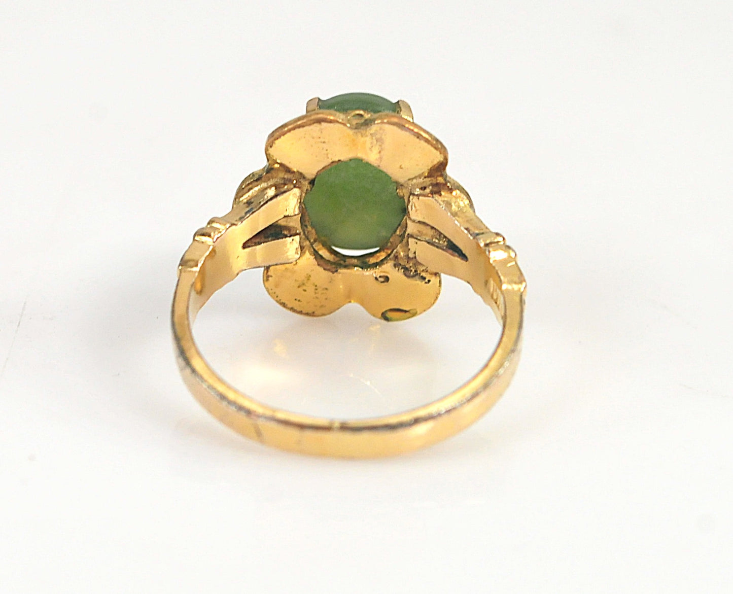 Vintage Gold Filled Clark & Coombs Jade Ring