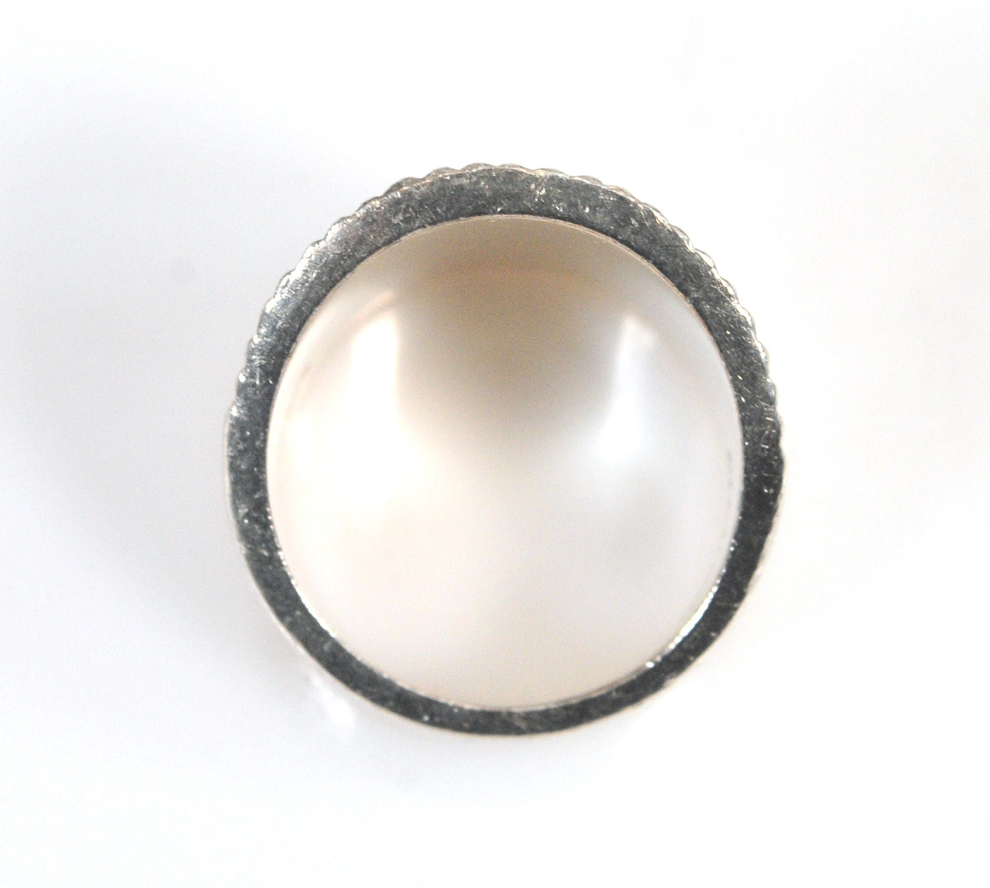 925 Sterling Silver Sparkly Wide Ribbed Sterling Silver Band Ring