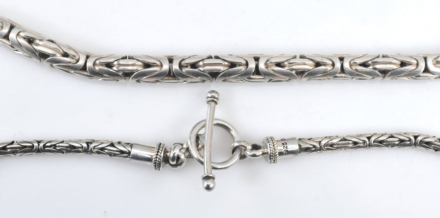 Suarti Sterling Silver Graduated Byzantine Necklace