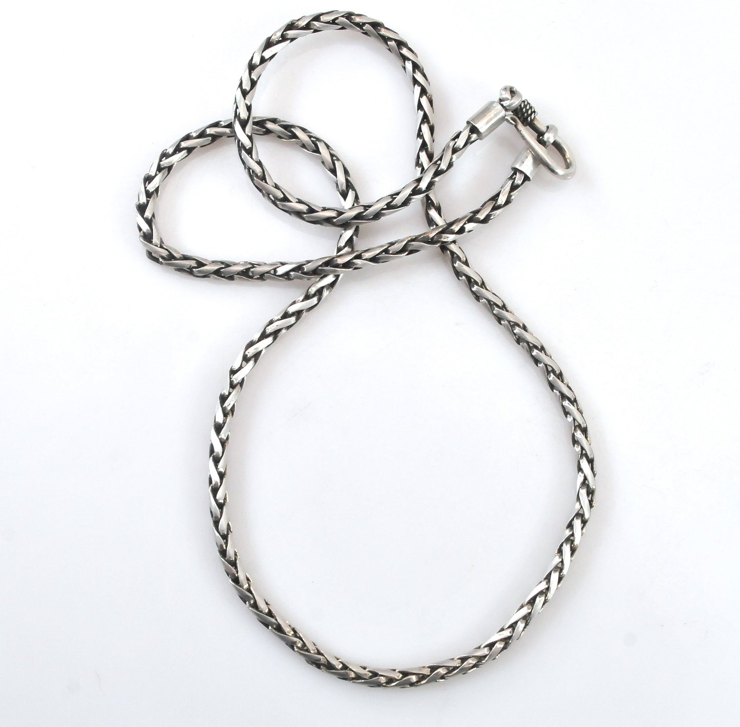 Sterling Silver Foxtail Chain Necklace