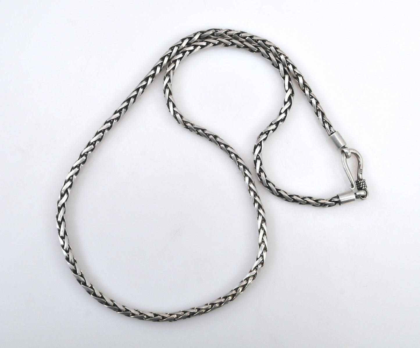 Sterling Silver Foxtail Chain Necklace