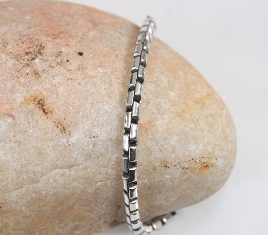 Sterling Silver Box Chain Bracelet