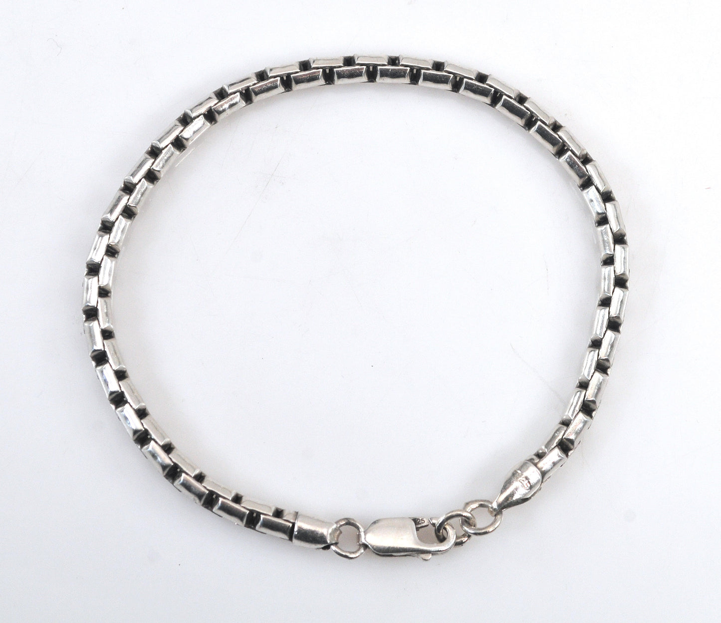 Sterling Silver Box Chain Bracelet