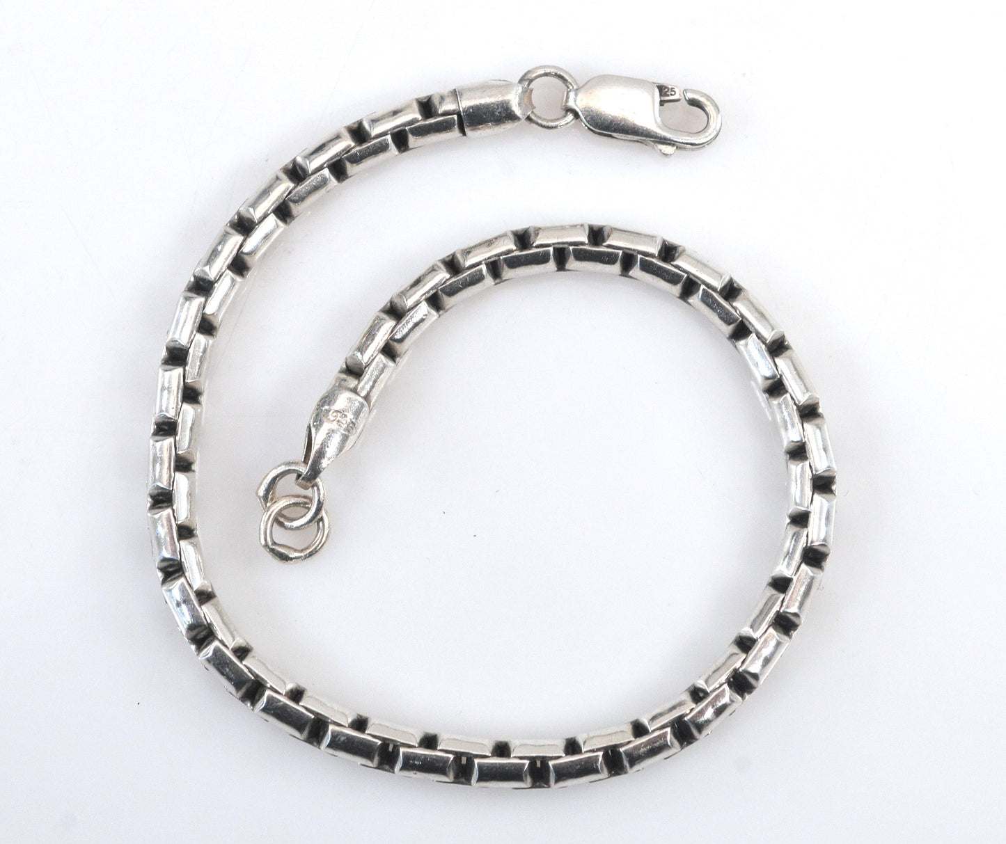 Sterling Silver Box Chain Bracelet