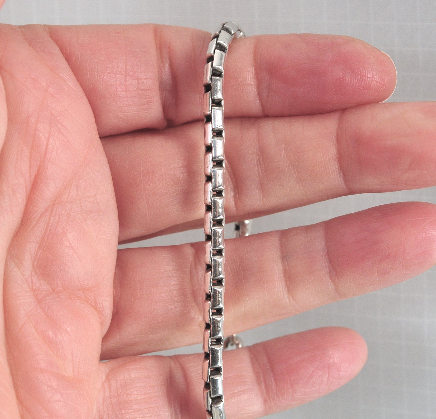 Sterling Silver Box Chain Bracelet