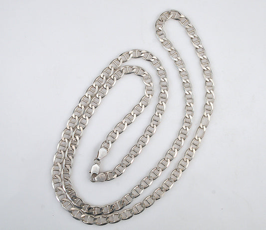 AS IS - Sterling silver 5.5mm Mariner Link Chain Necklace