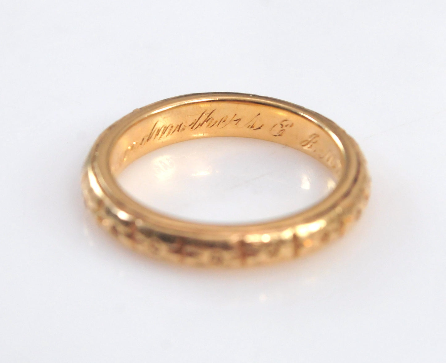 Art Deco 14K Gold Wedding Band Ring