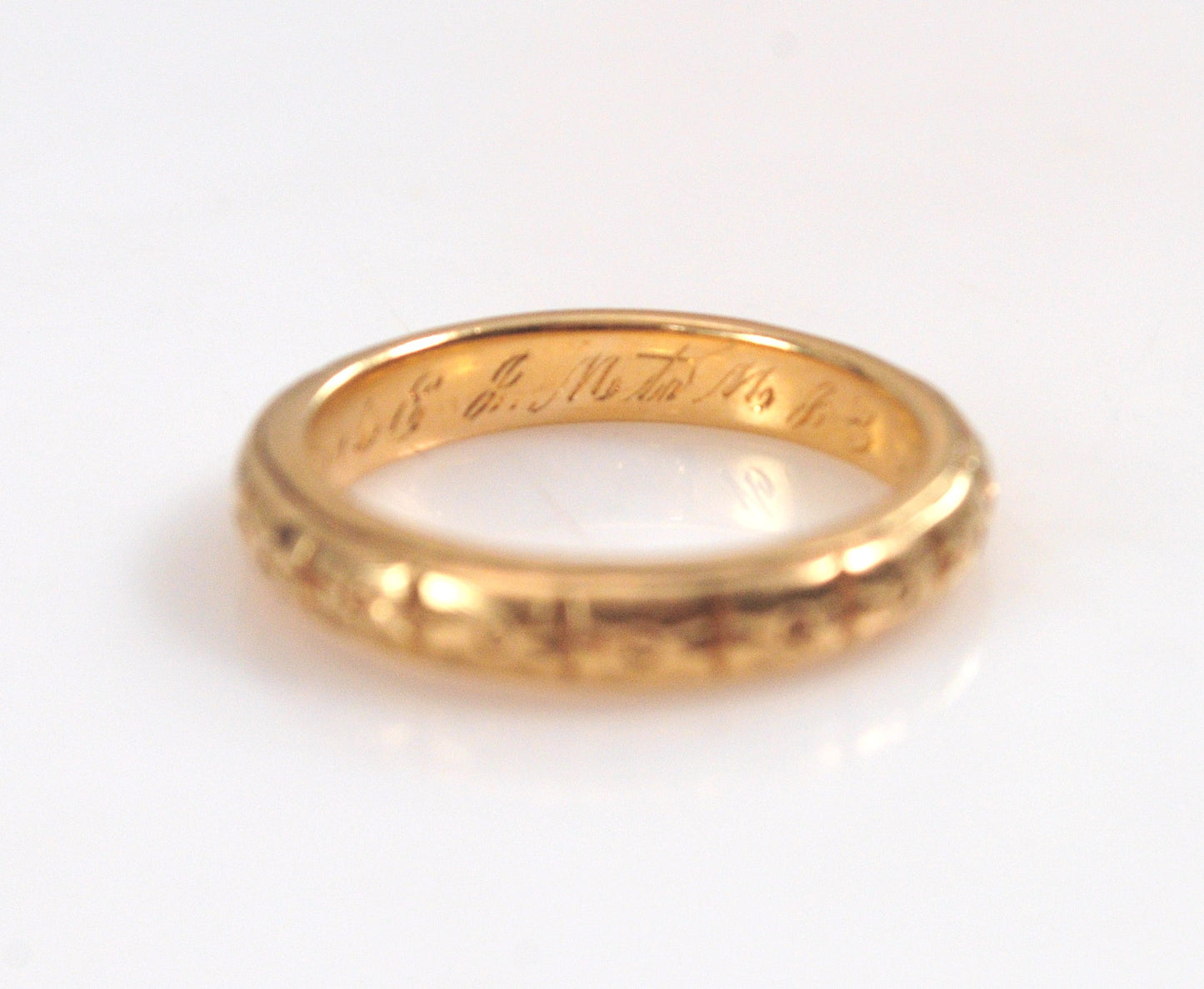 Art Deco 14K Gold Wedding Band Ring