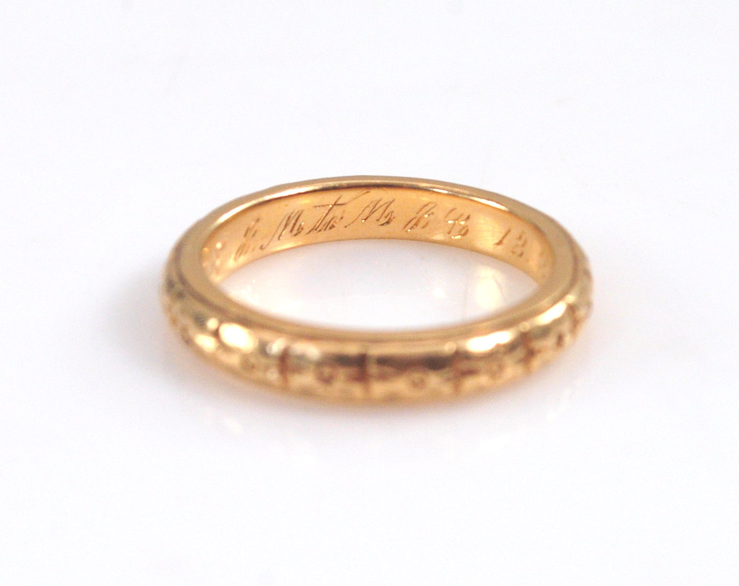 Art Deco 14K Gold Wedding Band Ring