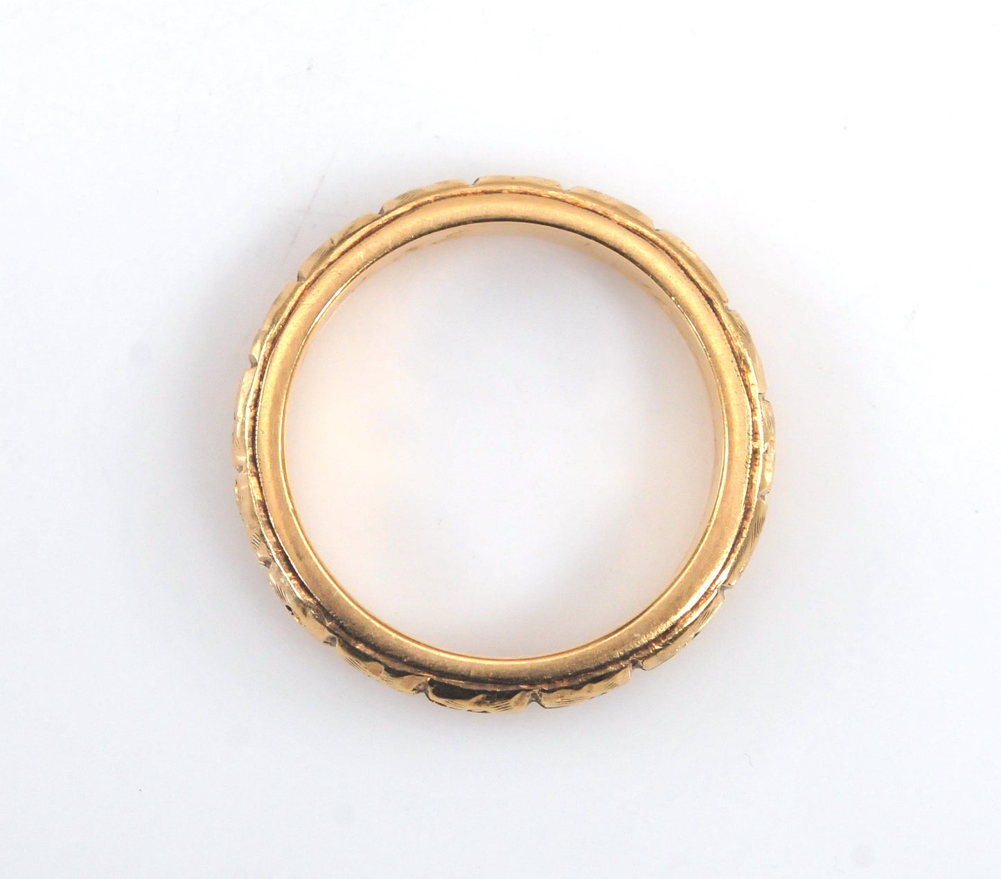 Art Deco 14K Gold Wedding Band Ring