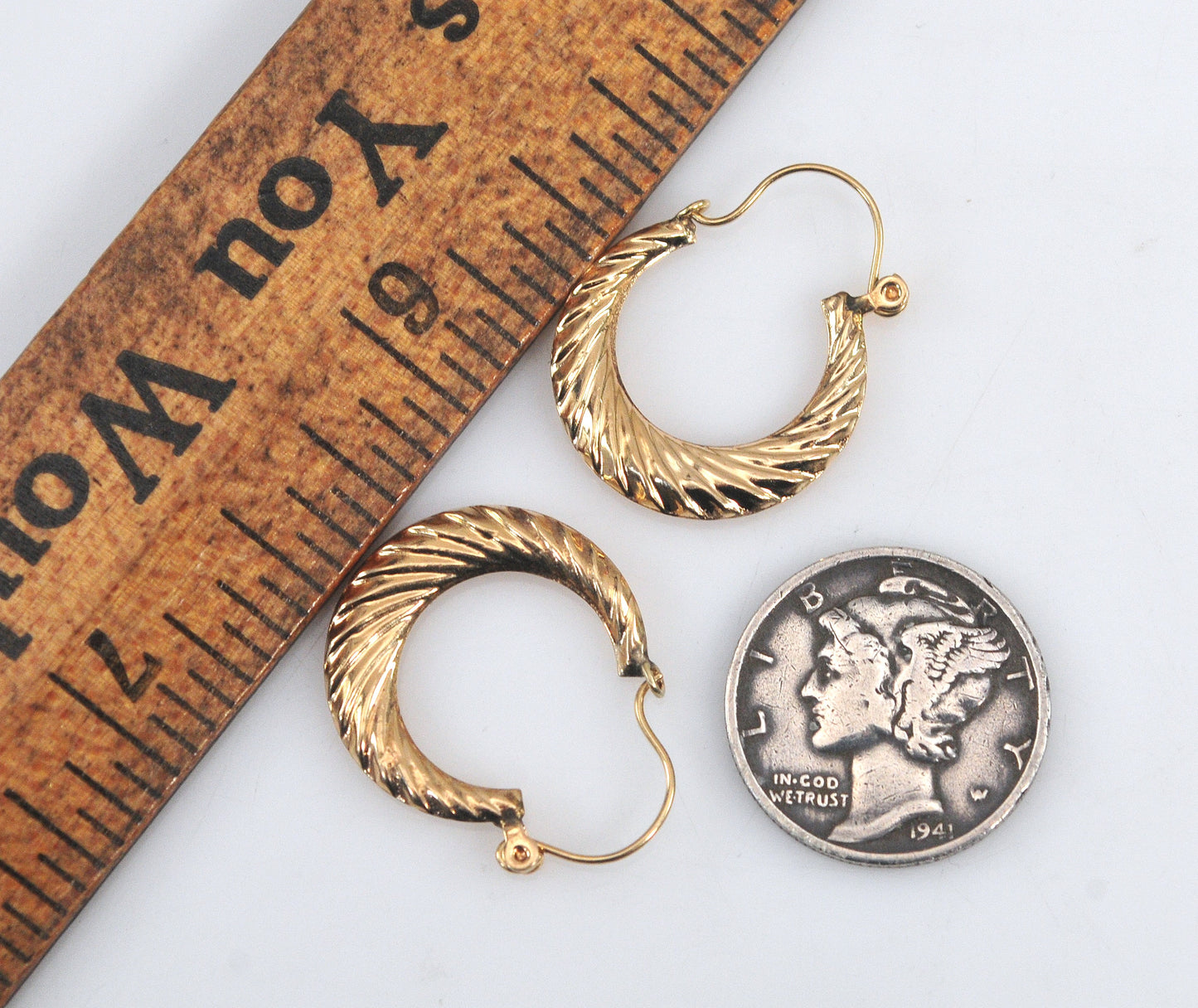10K Gold Hoop Earrings