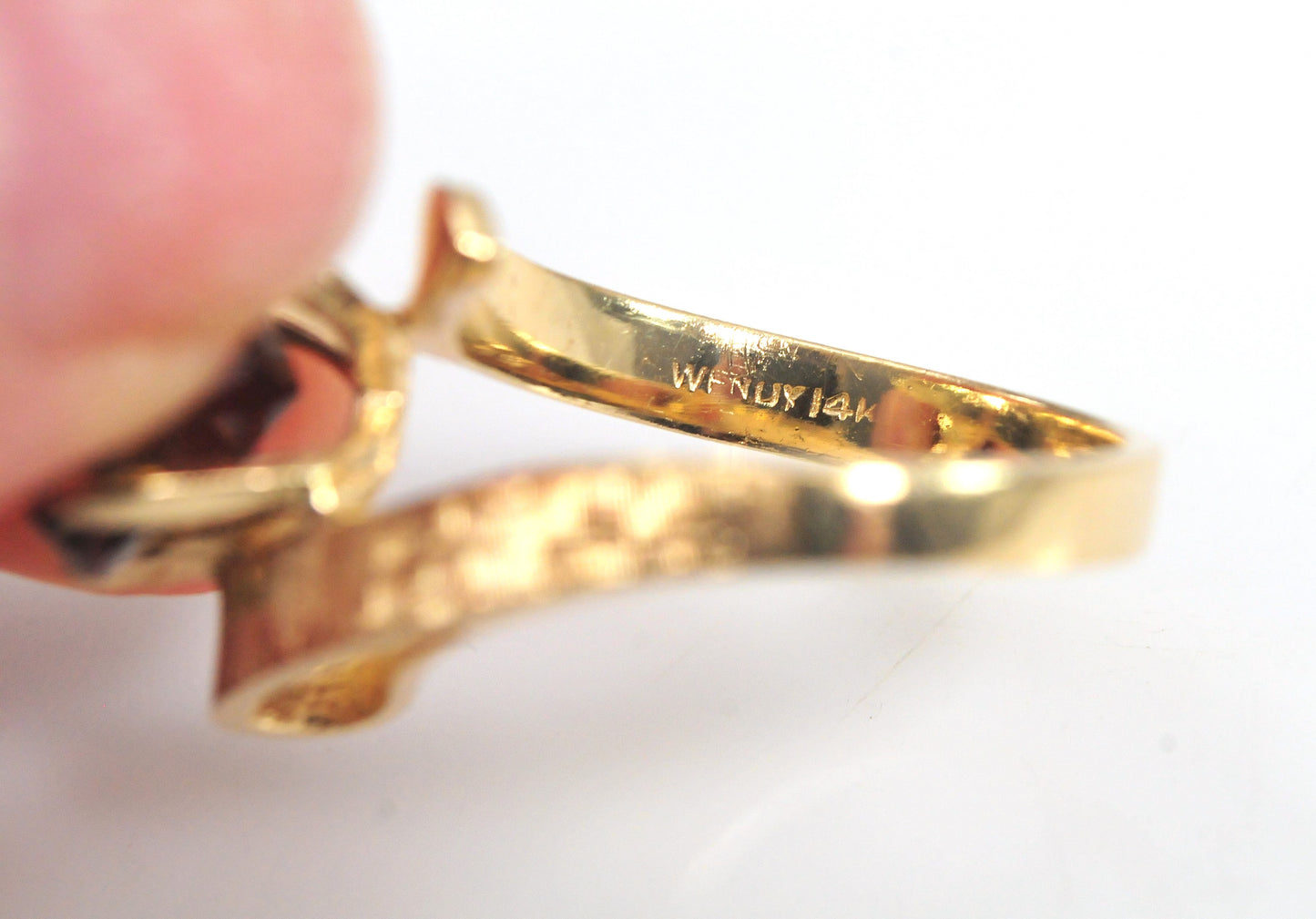 Modernist 14K Gold Smoky Quartz Statement Ring