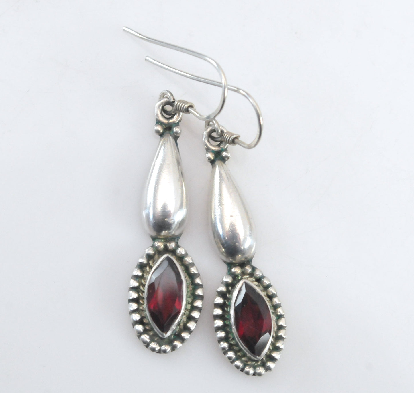 Sterling Silver Garnet Earrings
