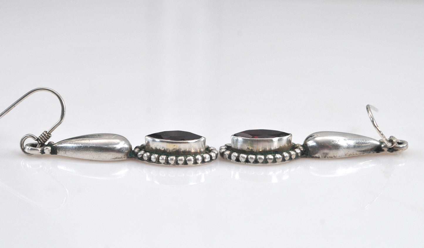 Sterling Silver Garnet Earrings