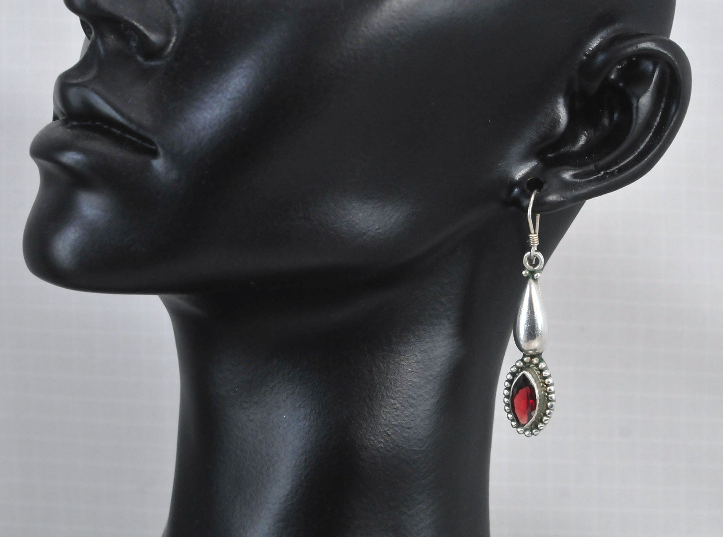 Sterling Silver Garnet Earrings
