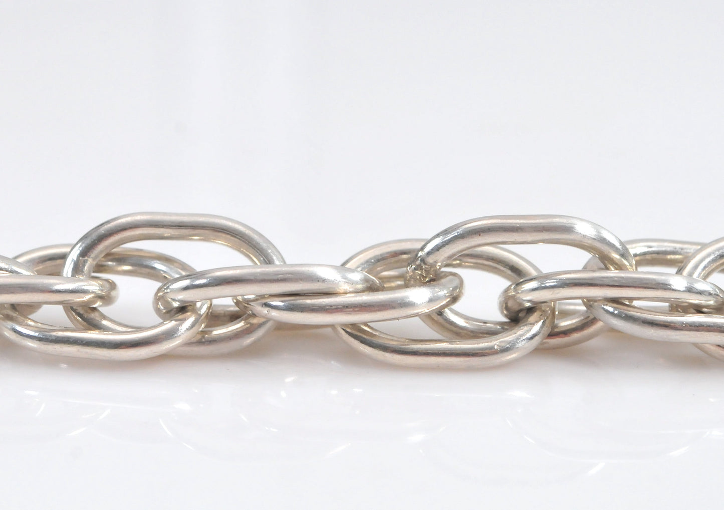 Heavy Sterling Silver Link Toggle Bracelet