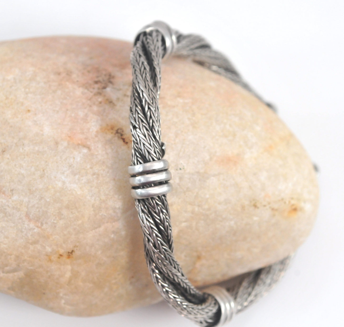 Heavy Sterling Silver Foxtail Bracelet