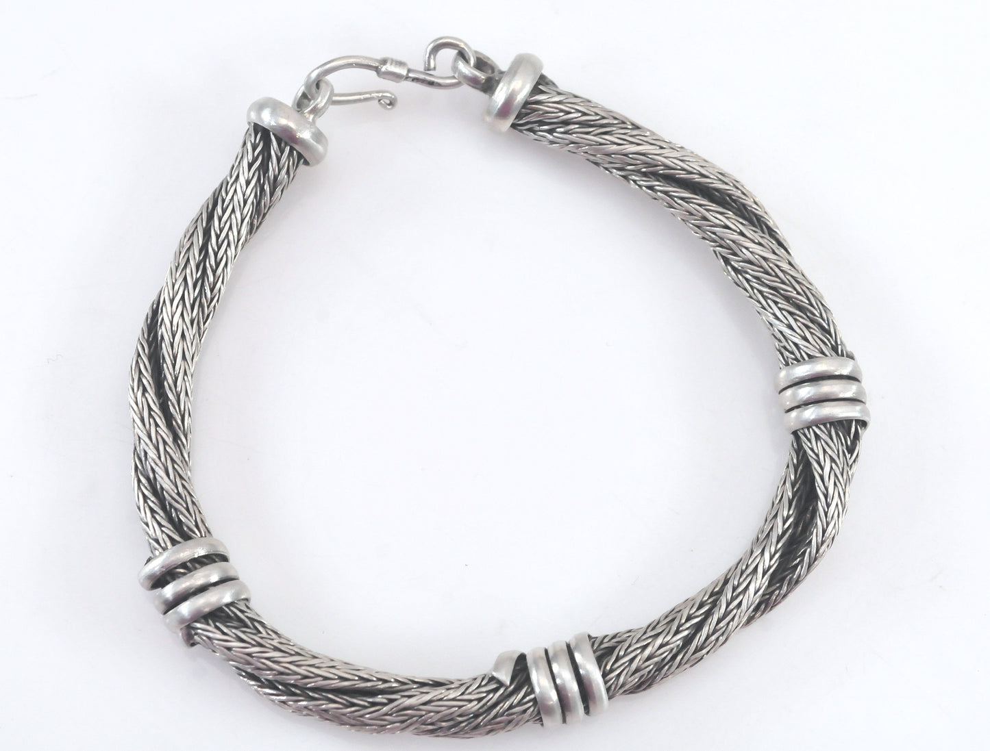 Heavy Sterling Silver Foxtail Bracelet