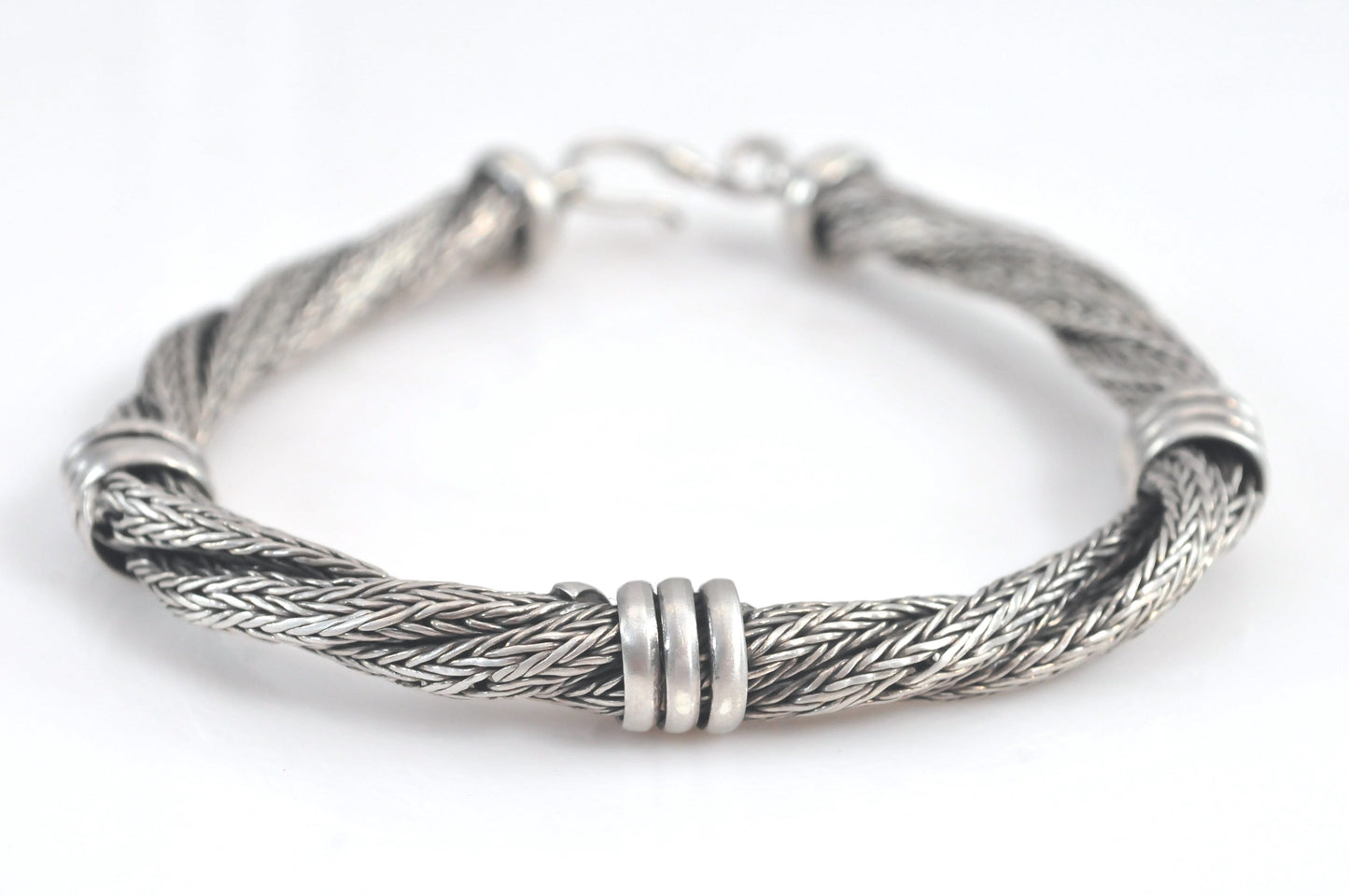 Heavy Sterling Silver Foxtail Bracelet