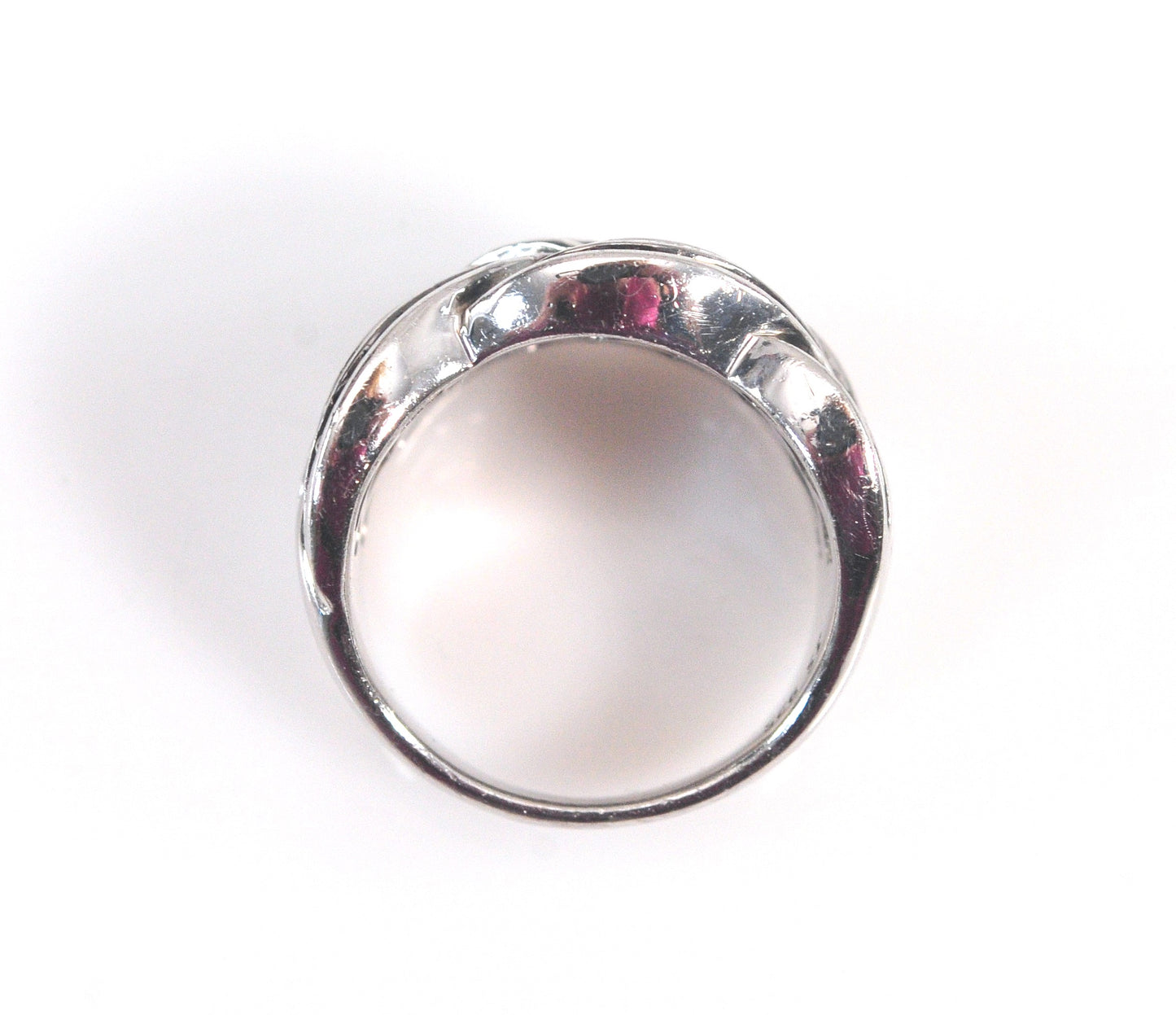 Signed Sterling Silver Black and White Diamond Ring