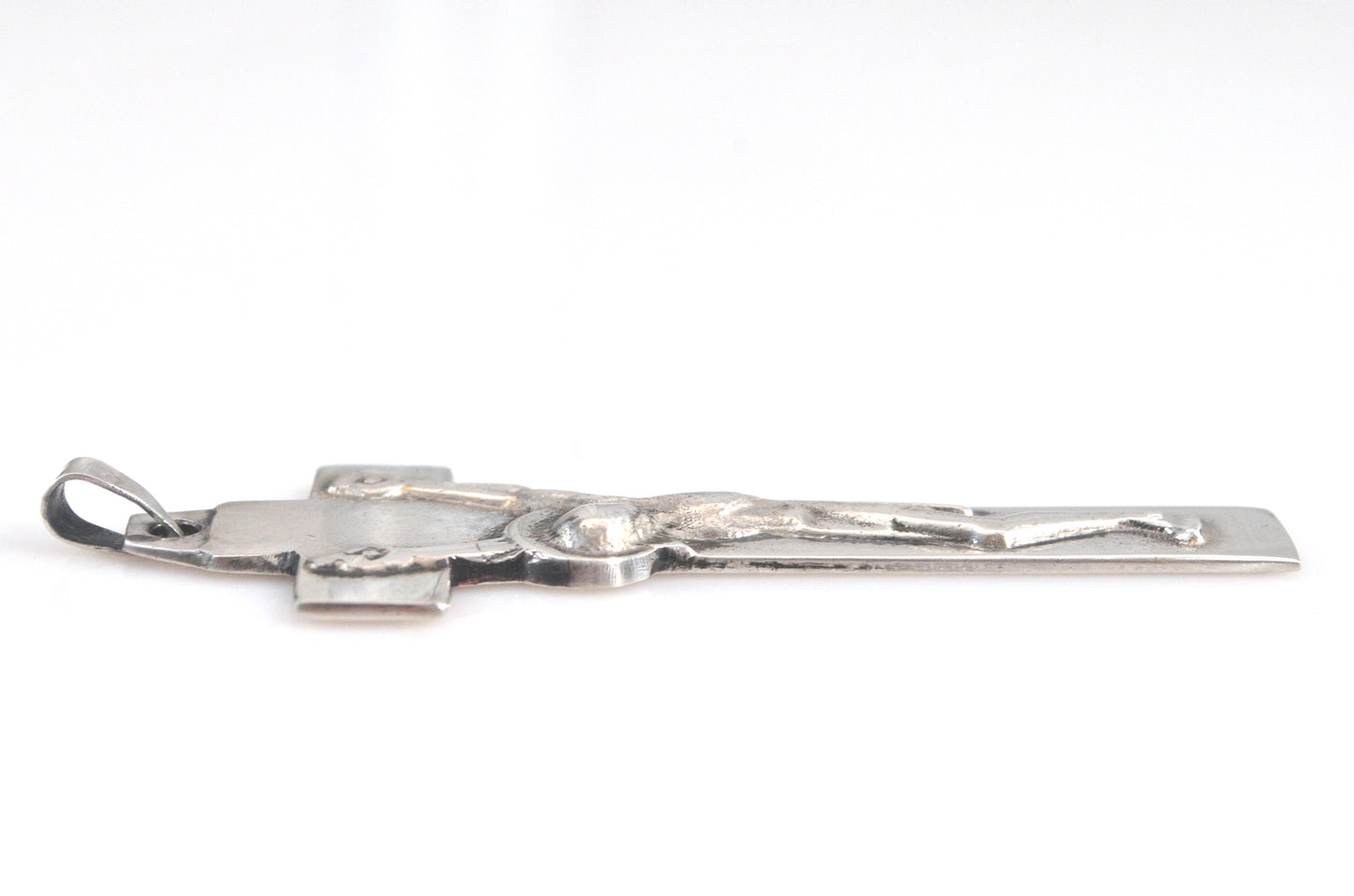 Unique Vintage Sterling Silver Crucifix Pendant