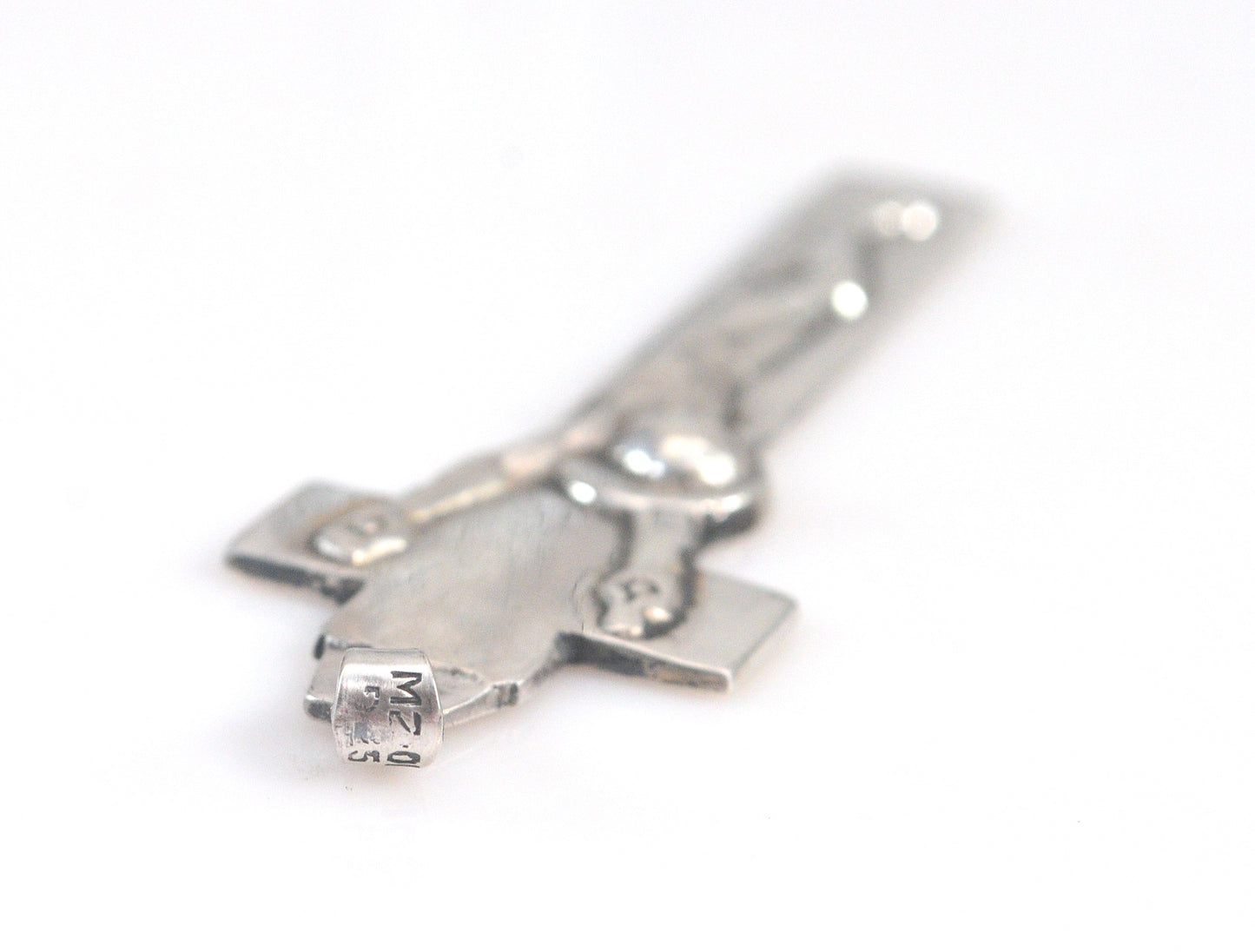 Unique Vintage Sterling Silver Crucifix Pendant