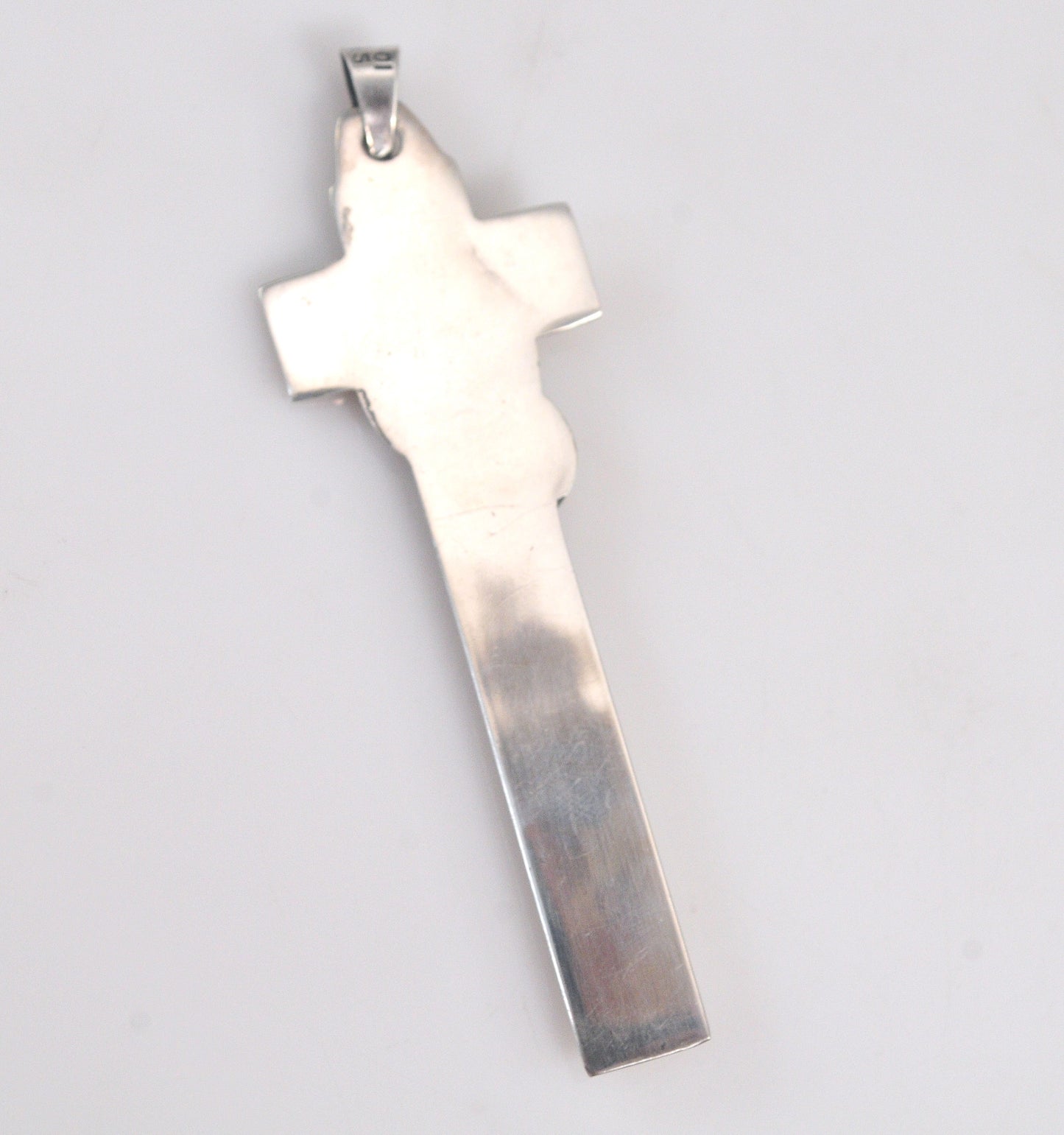 Unique Vintage Sterling Silver Crucifix Pendant