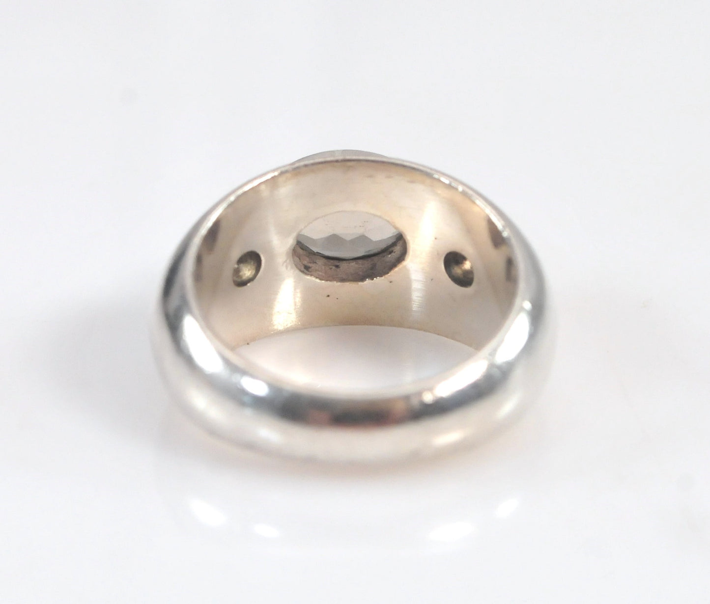 Chunky Sterling Silver Smoky Quartz Ring