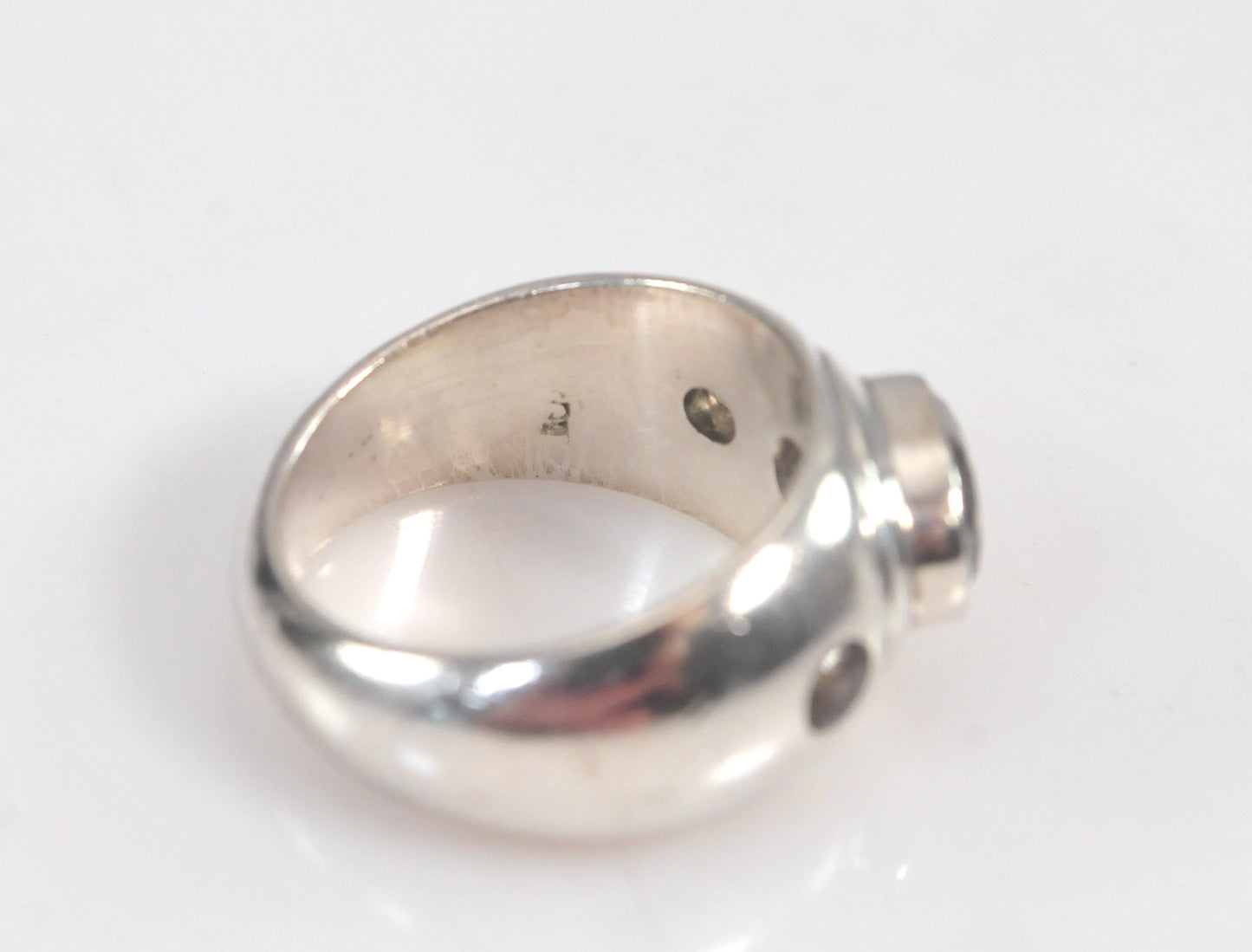 Chunky Sterling Silver Smoky Quartz Ring
