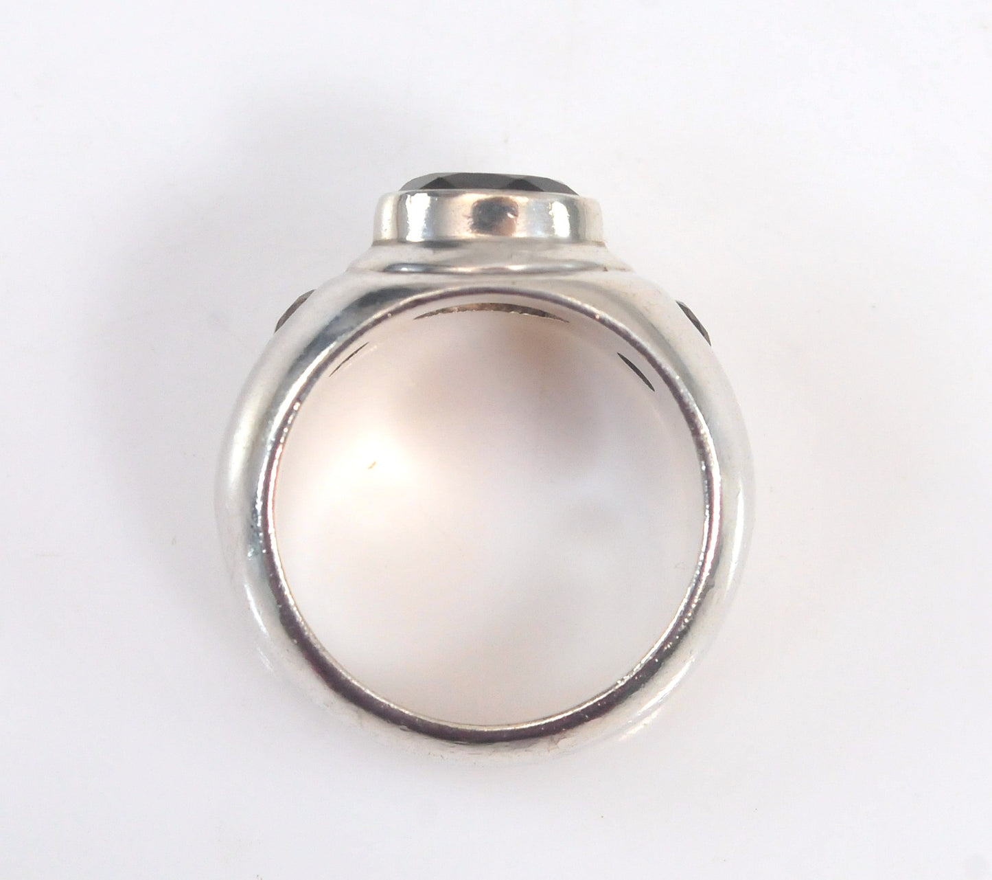 Chunky Sterling Silver Smoky Quartz Ring