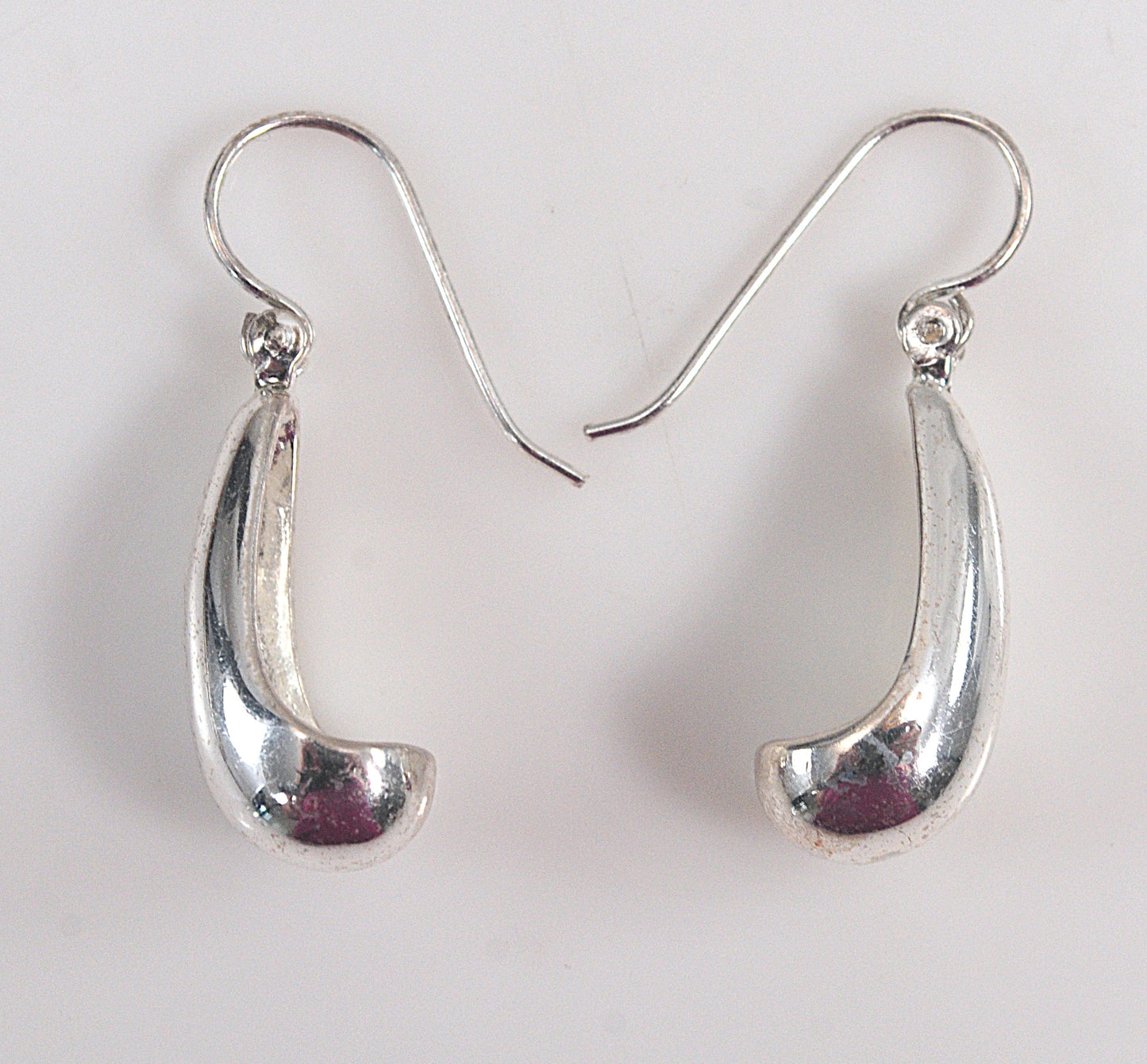 Signed Sterling Silver Teardrop Earrings