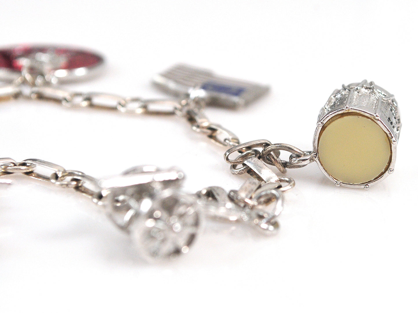 Vintage Sterling Silver Bicentennial Charm Bracelet